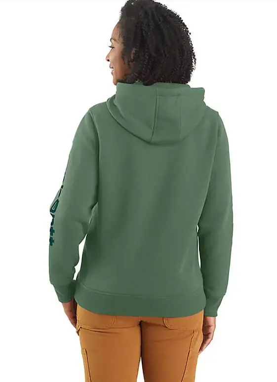 Women's Relaxed Fit Midweight Logo Sleeve Graphic Sweatshirt 2