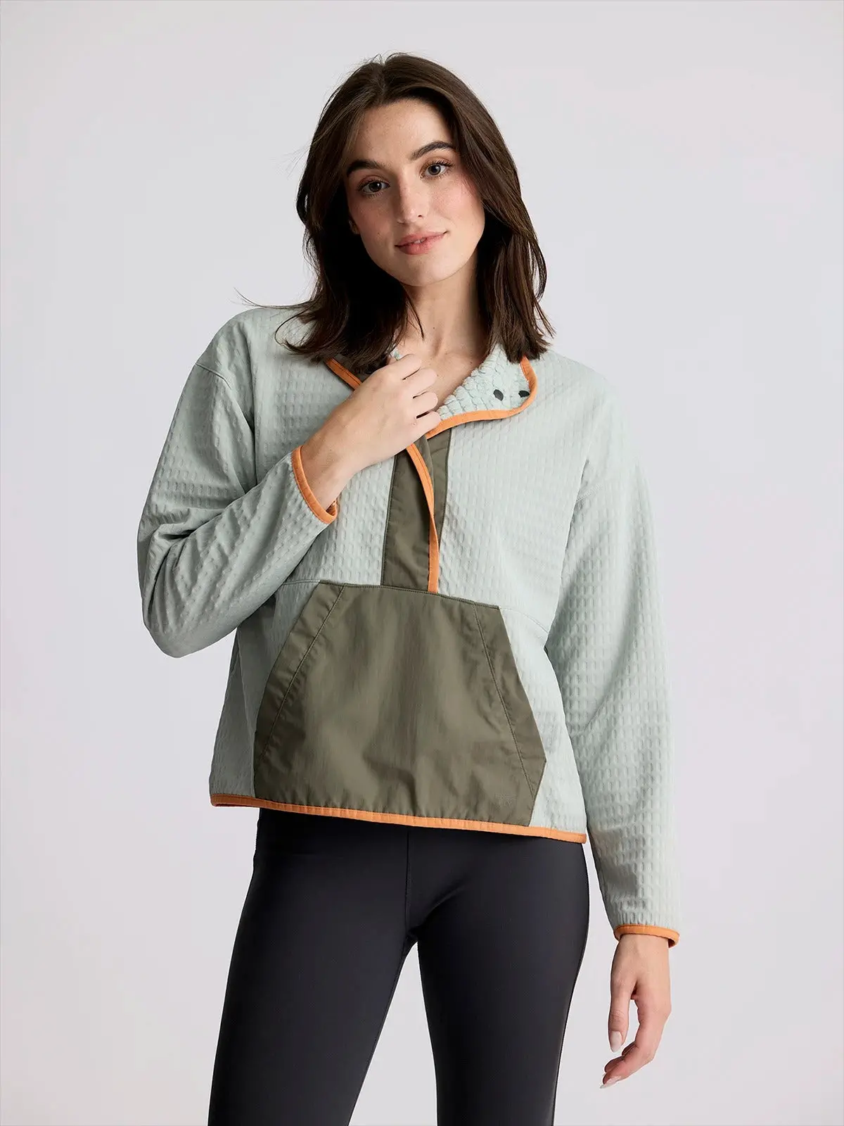 Women's Gridback Fleece Snap Pullover 1