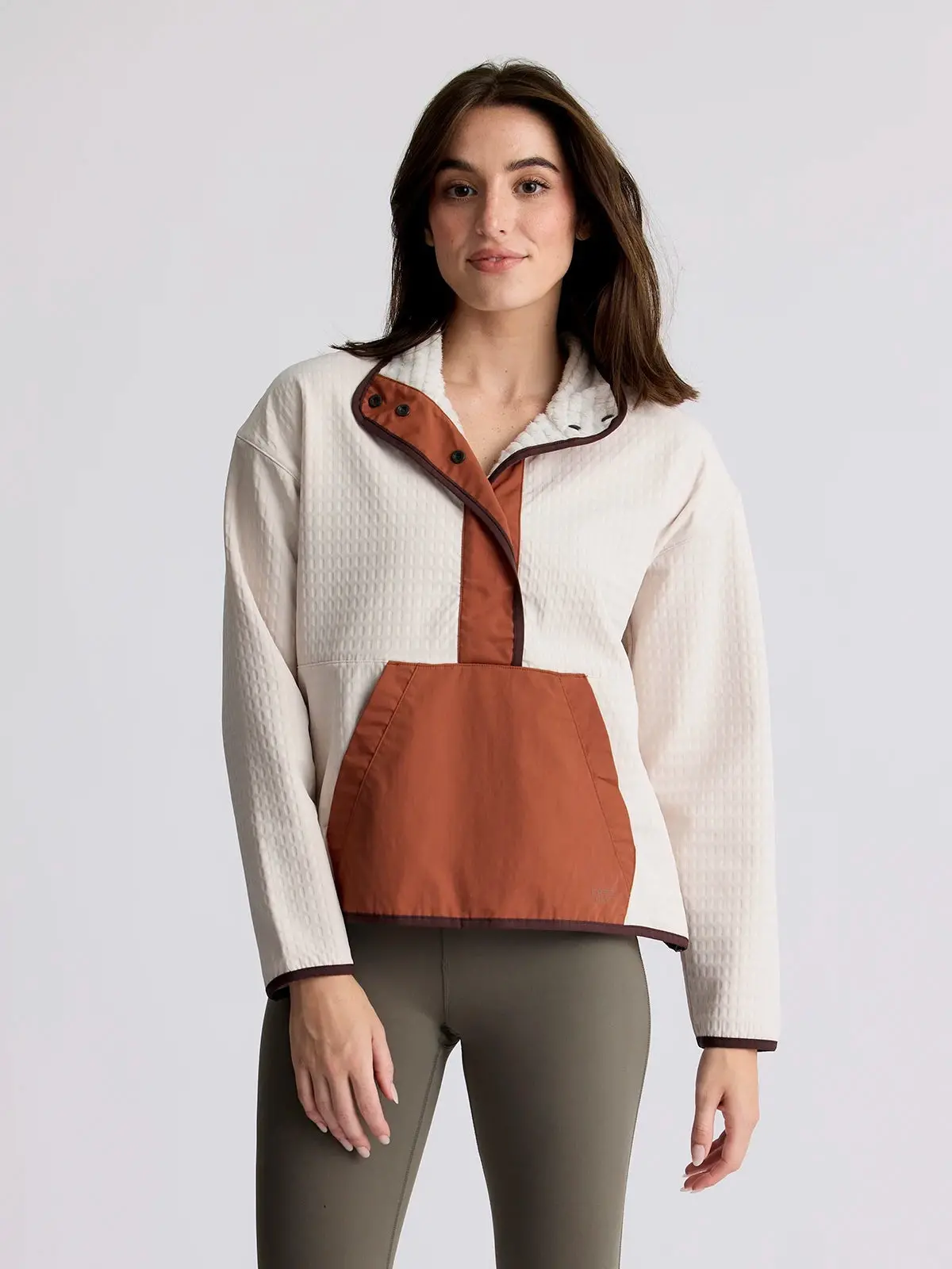 Women's Gridback Fleece Snap Pullover 1