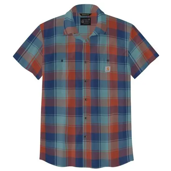Rugged Flex Relaxed Fit Lightweight Short-Sleeve Plaid Shirt 1