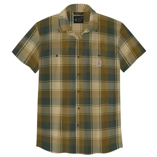 Rugged Flex Relaxed Fit Lightweight Short-Sleeve Plaid Shirt 1