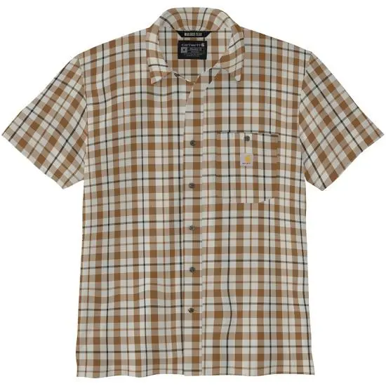 Men's Force Sun Defender Relaxed Fit Lightweight Short-Sleeve Plaid Shirt 1