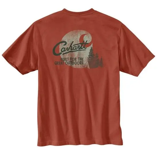 Men's Relaxed Fit Lightweight Short-Sleeve Pocket Camp Graphic T-Shirt 1