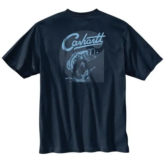 Men's Relaxed Fit Lightweight Short-Sleeve Pocket Fish Graphic T-Shirt 1