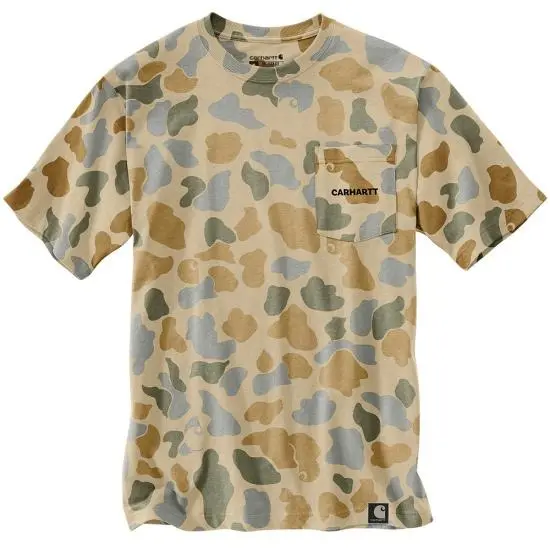 Men's Relaxed Fit Lightweight Short-Sleeve Pocket Camo Logo Graphic T-Shirt 1