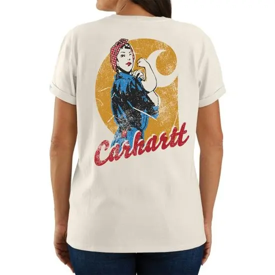 Women's Loose Fit Heavyweight Short-Sleeve Love Of Labor Graphic T-Shirt 1