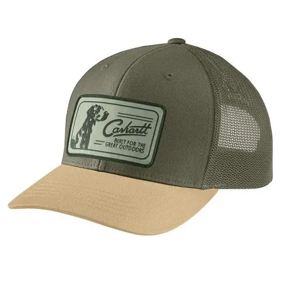 Canvas Mesh-Back Dog Patch Cap 1