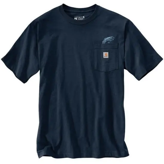 Men's Relaxed Fit Lightweight Short-Sleeve Pocket Fish Graphic T-Shirt 2