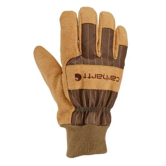 Insulated Synthetic Suede Knit Cuff Glove 1