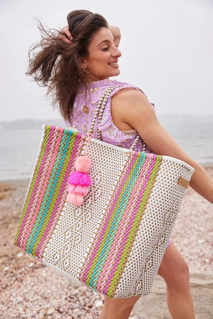 Iris Rain Citron Large Tote 2