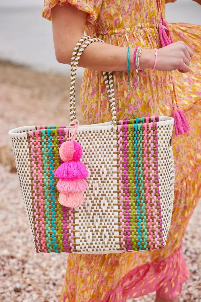 Iris Rain Citron Medium Tote 2