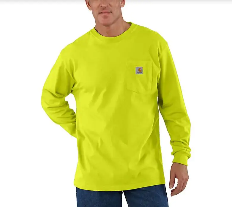 Men's Workwear Long Sleeve Pocket Big T- Shirt 1