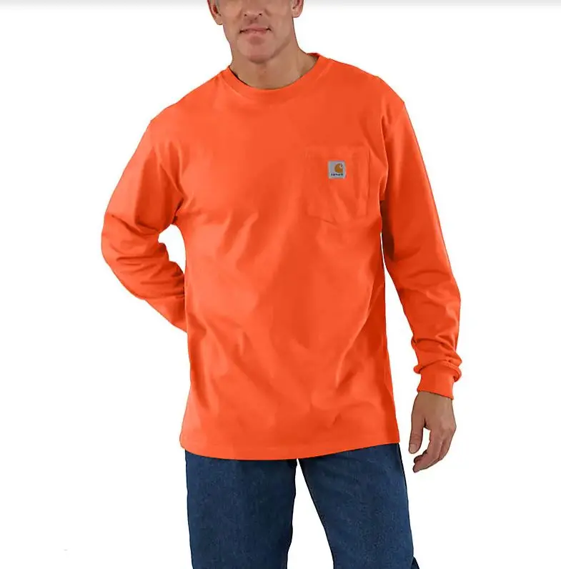 Men's Workwear Long Sleeve Pocket Big T- Shirt 1