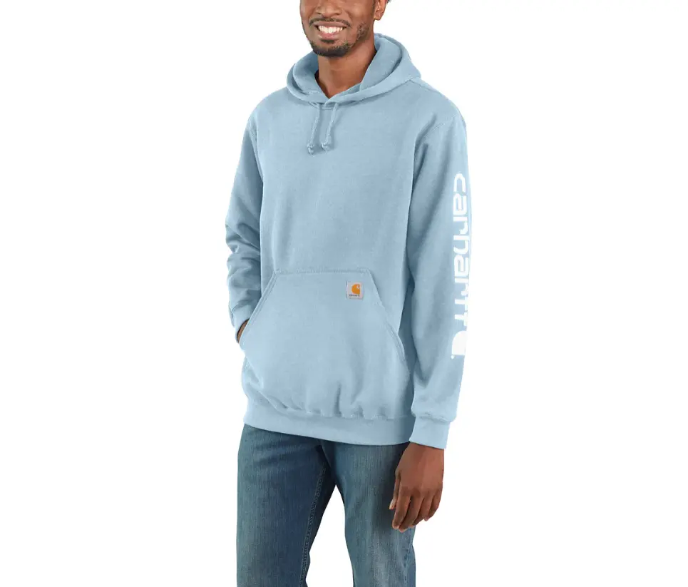 Men's Loose Fit Midweight Logo Sleeve Graphic Sweatshirt 1