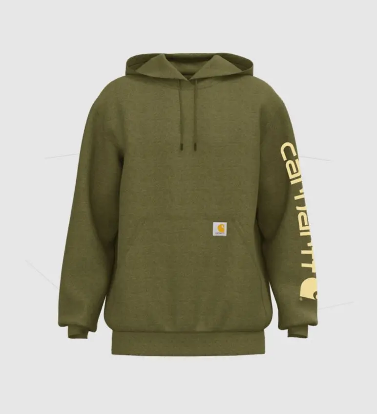 Men's Loose Fit Midweight Logo Sleeve Graphic Sweatshirt 1