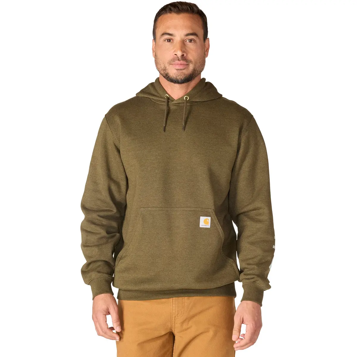 Men's Loose Fit Midweight Logo Sleeve Graphic Sweatshirt 1