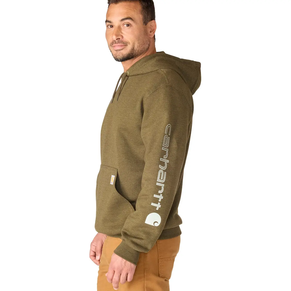 Men's Loose Fit Midweight Logo Sleeve Graphic Sweatshirt 2