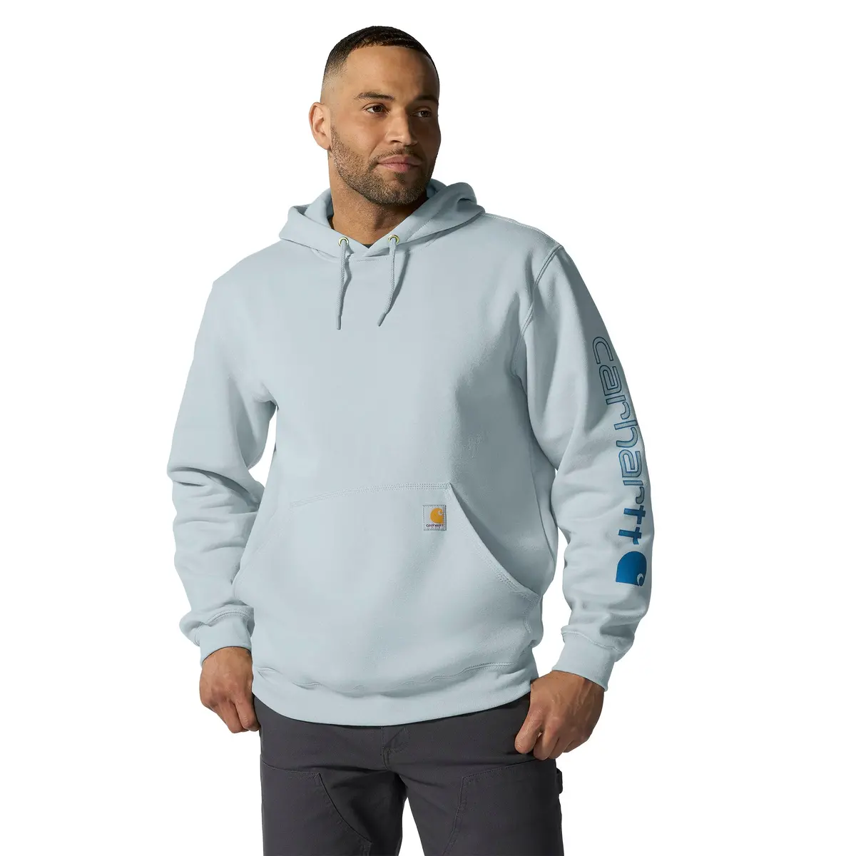 Men's Loose Fit Midweight Logo Sleeve Graphic Sweatshirt 1