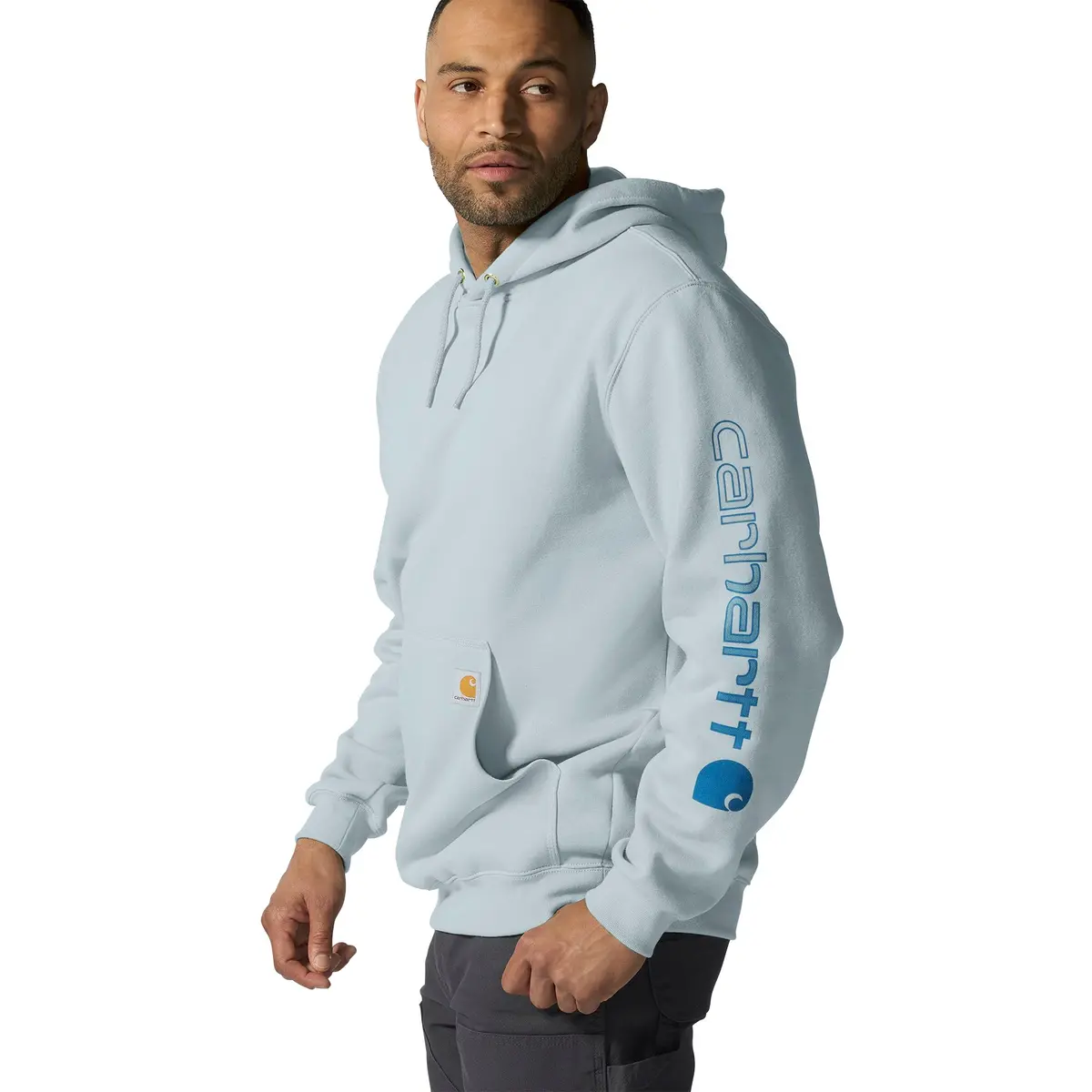 Men's Loose Fit Midweight Logo Sleeve Graphic Sweatshirt 2