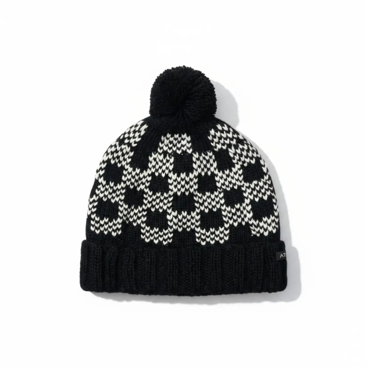 Women's Mosaic Pom Hat 1