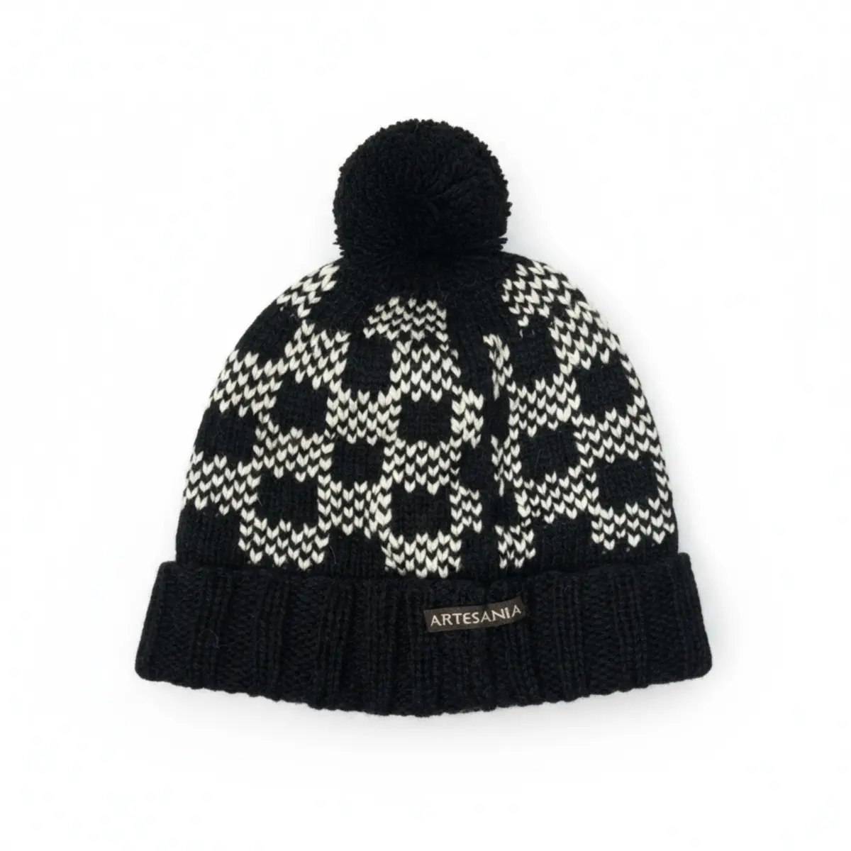 Women's Mosaic Pom Hat 2