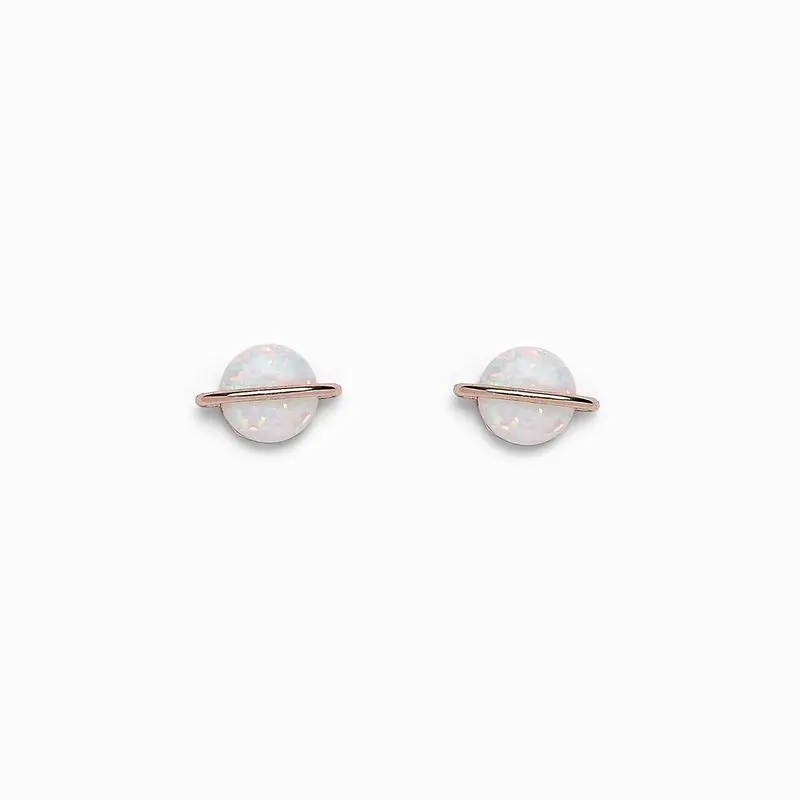 Opal Saturn Stud Earrings 1
