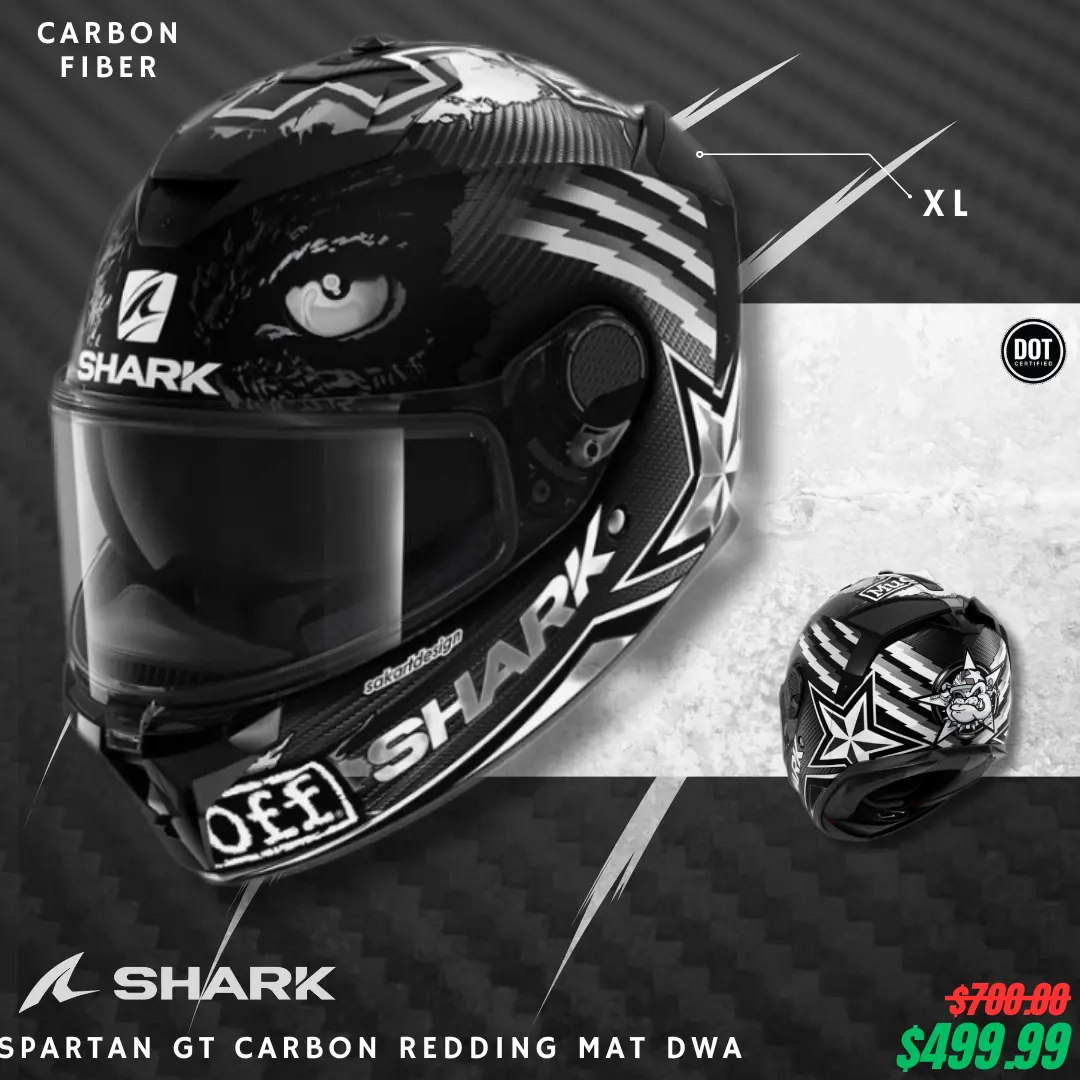 Shark Spartan Gt Carbon Redding Mat Dwa Dot 1
