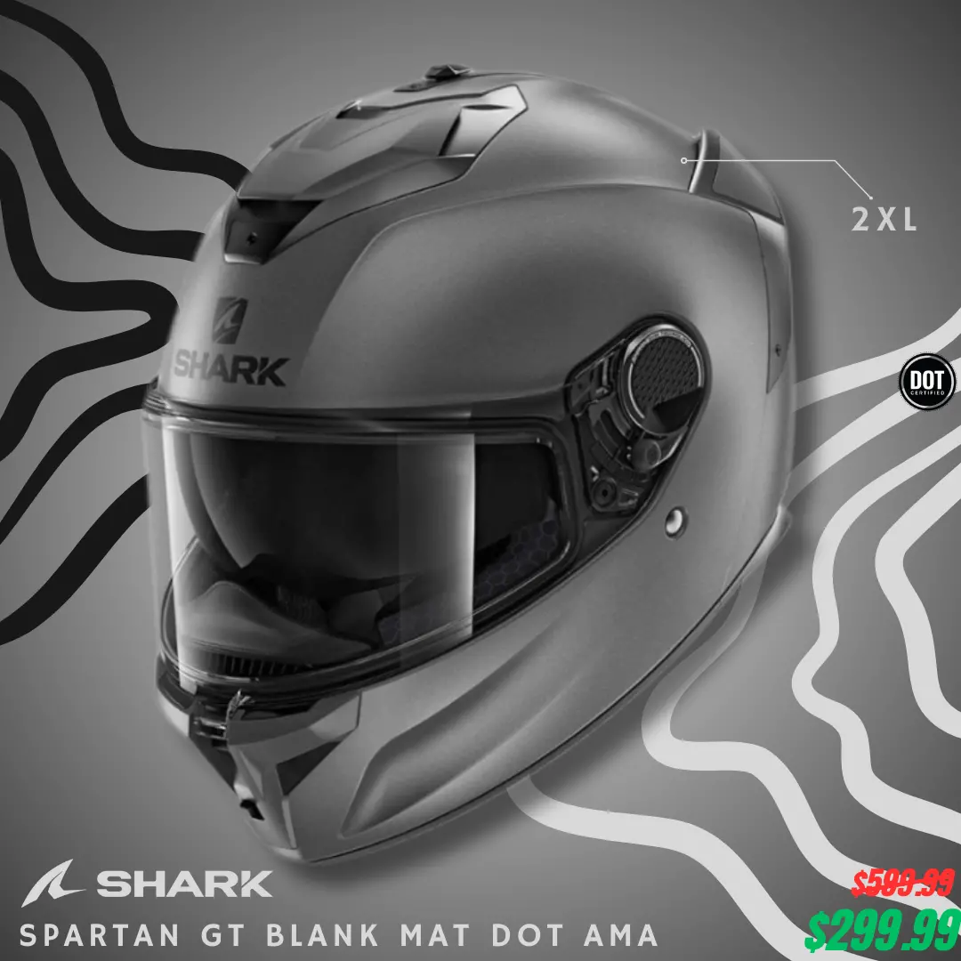 Shark Spartan Gt Blank Mat Dot Ama 1
