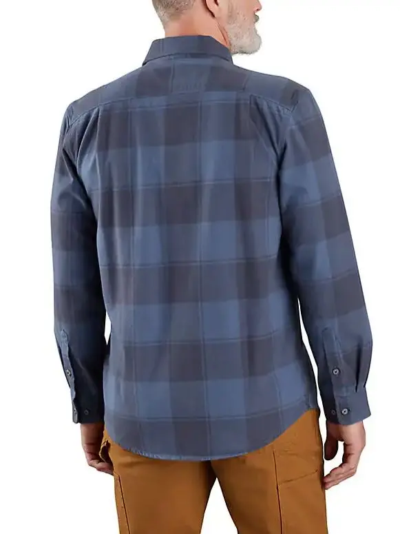 Loose Fit Heavy Weight Flannel Long-Sleeve Plaid Shirt - (Tall) 2