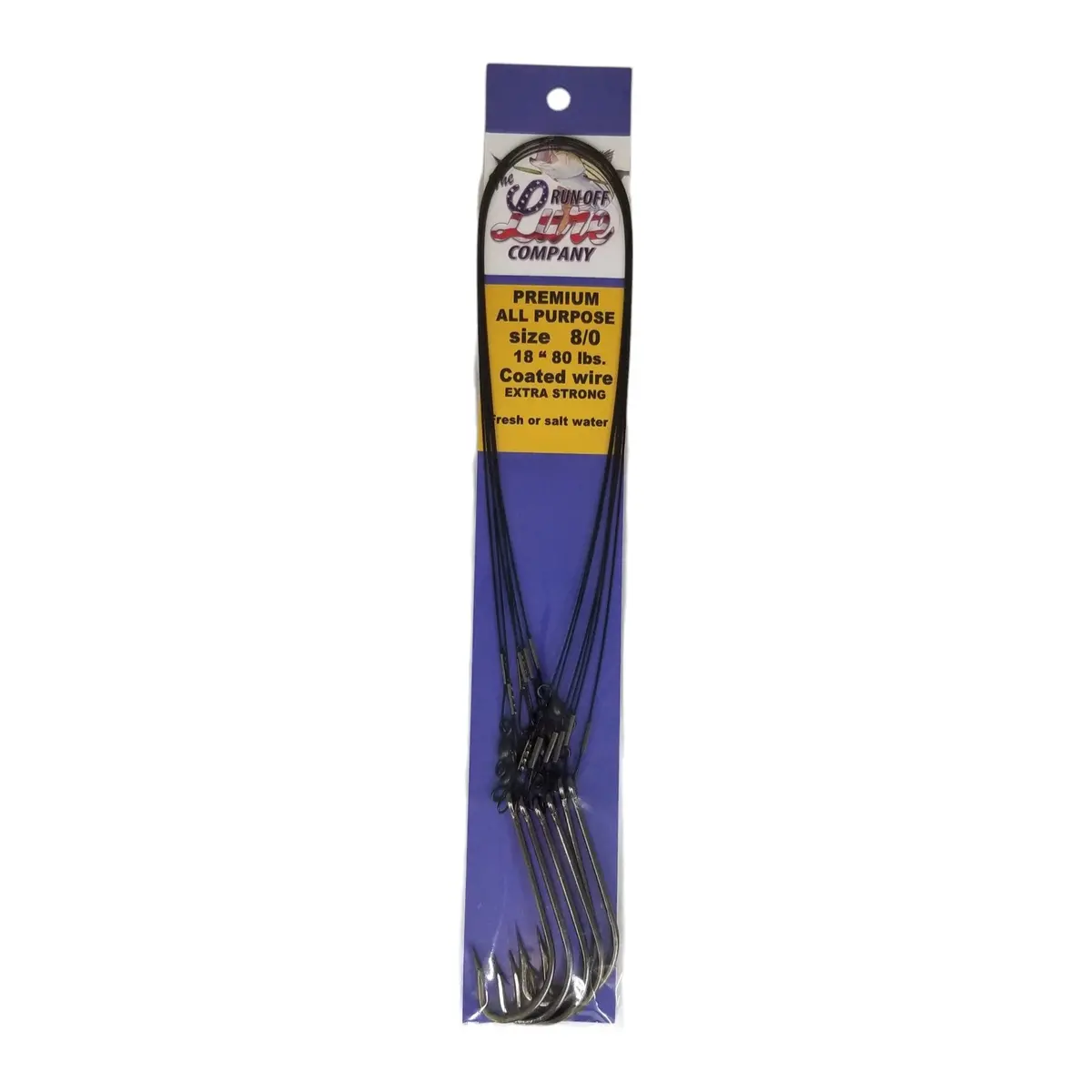 18" Vinyl Coated 80 Lb. Wire Leader - Size 8/0 (6 Pack) 1