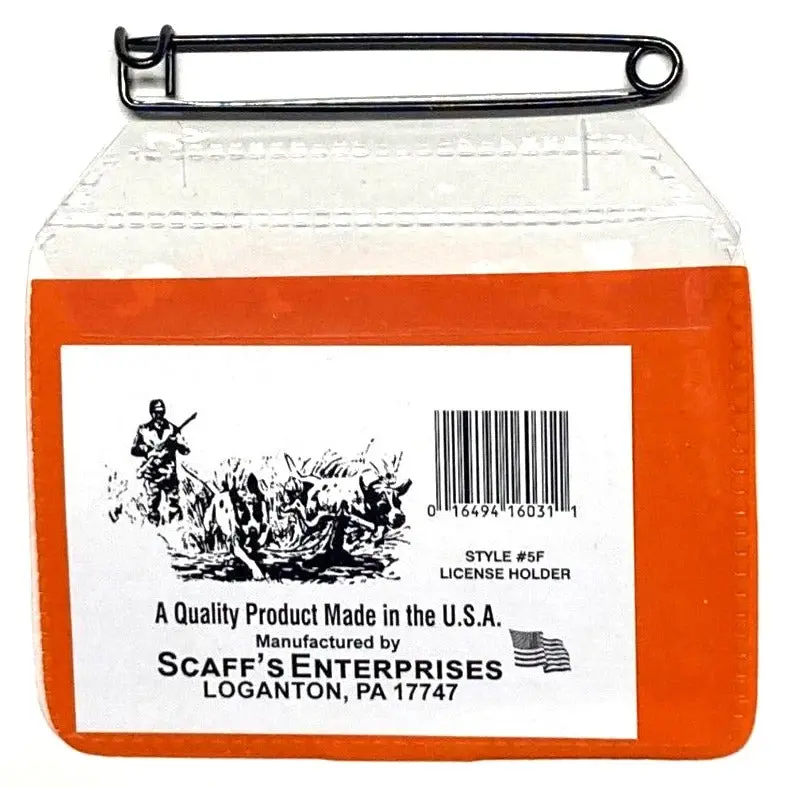 Orange Hunting License Holder #5F 1