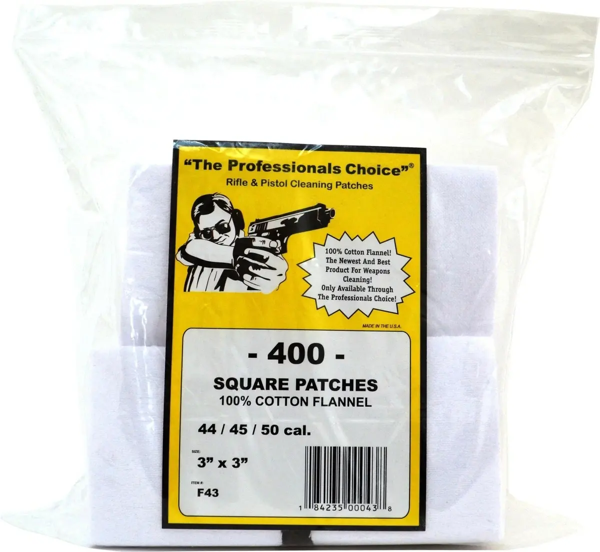 Square Flannel Patch: .44/.45/.50Cal. 400-Pack 1