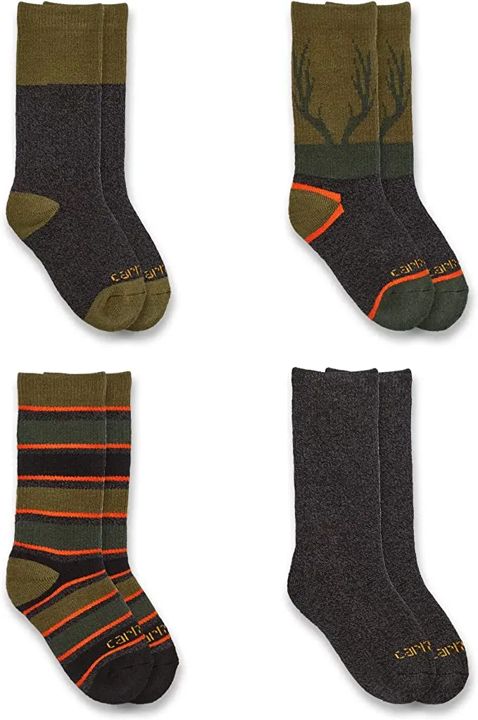 Kids' Heavyweight Crew Sock - (4-Pack) 1