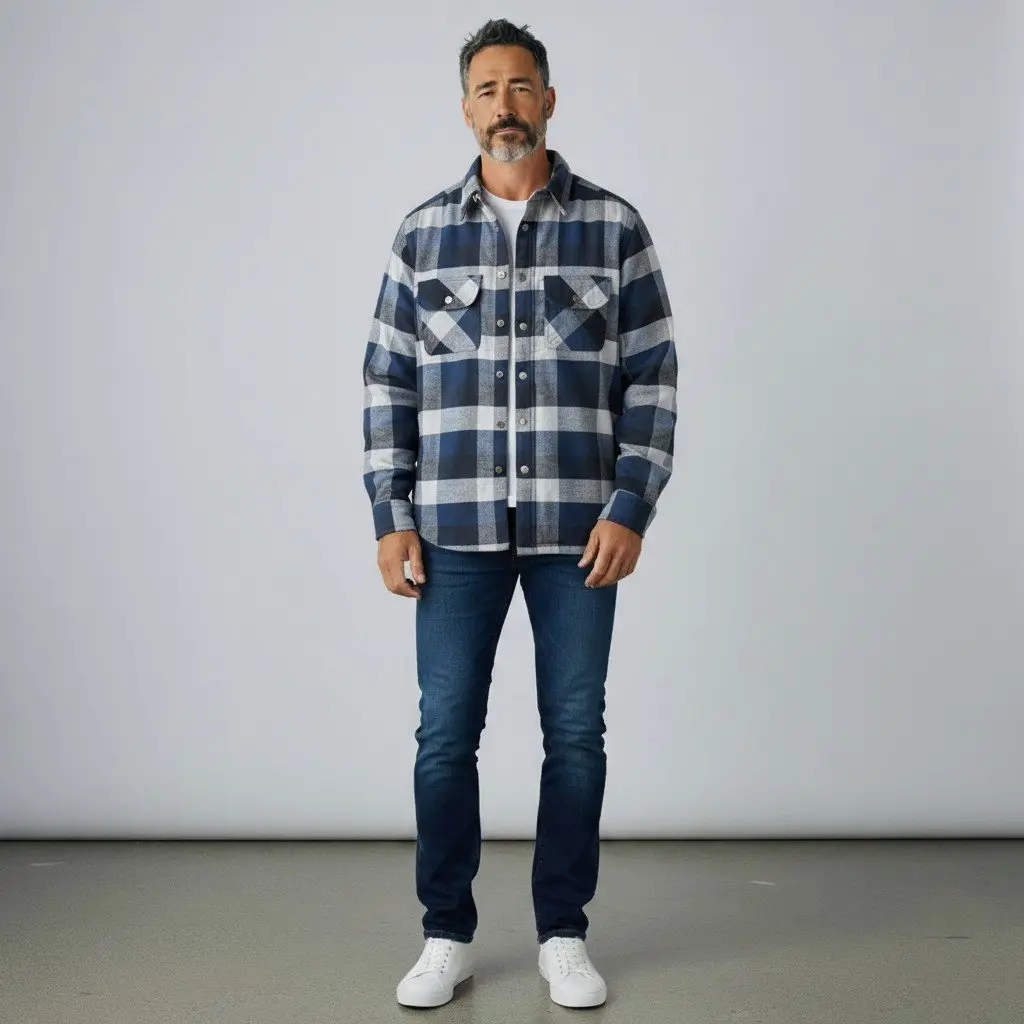 Men's Snake River Snap Front Quilted Flannel 1