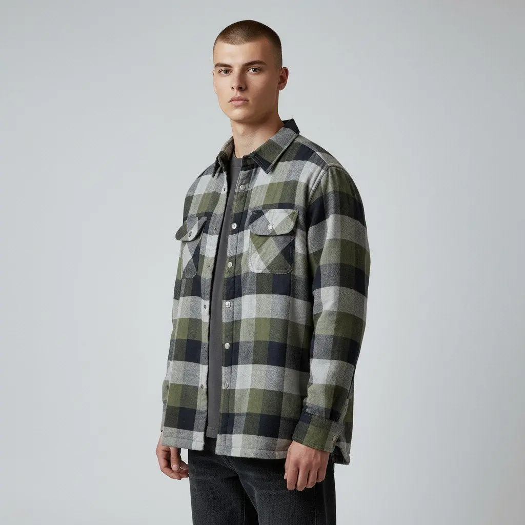 Men's Snake River Snap Front Quilted Flannel 2