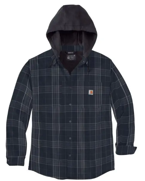 Rugged Flex Relaxed Fit Flannel Fleece-Lined Hooded Shirt Jac 1