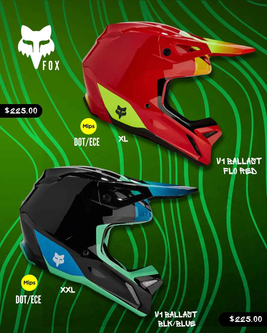 Cascos Fox Racing V1 Ballast Mips Dot/Ece 1