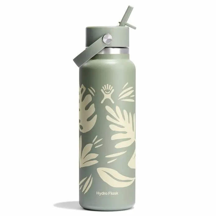 40 Oz Wide Mouth With Flex Straw Cap Bottle 1