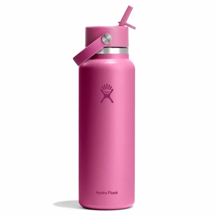 40 Oz Wide Mouth With Flex Straw Cap Bottle 1