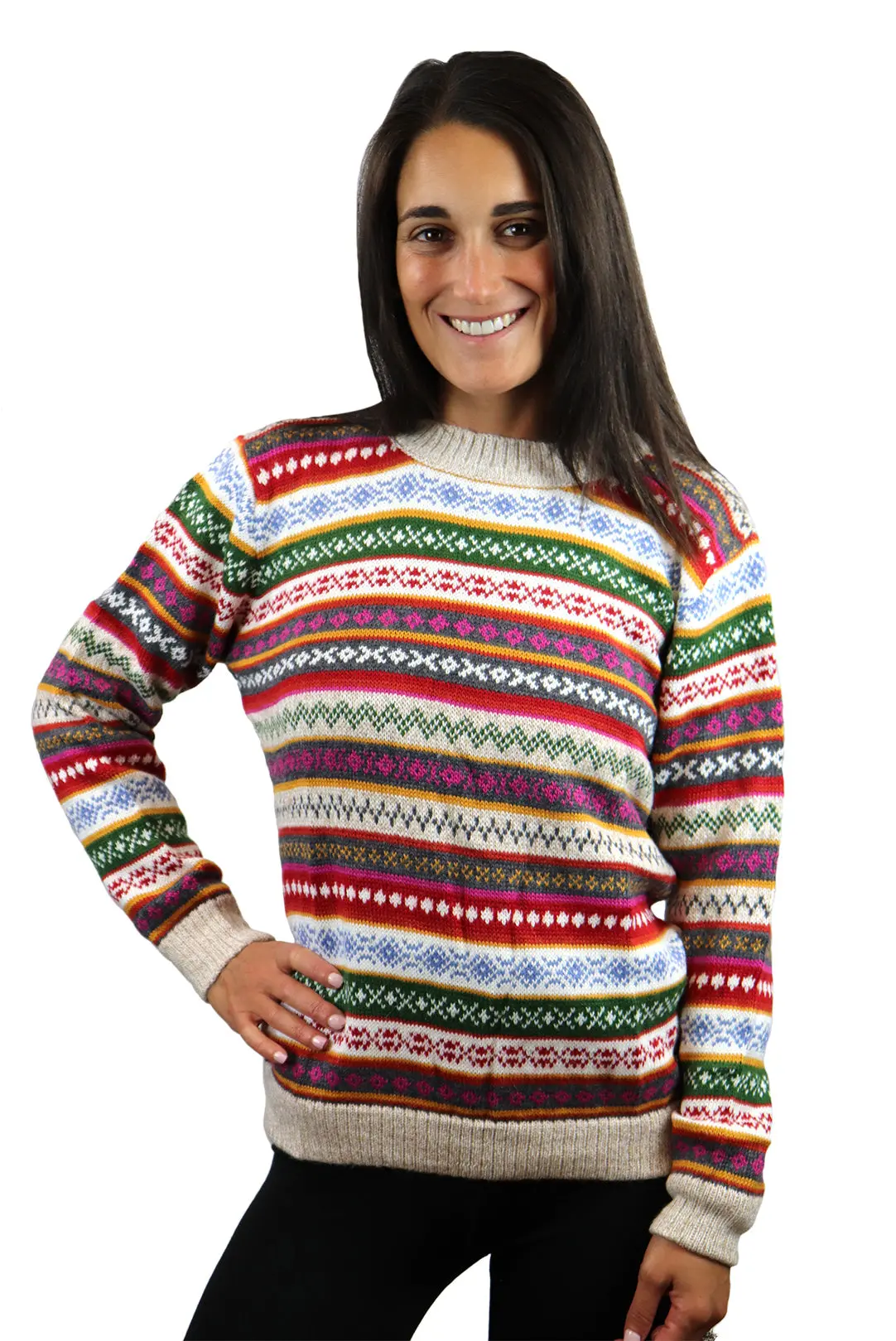 Women`S Chachani Alpaca Crew Neck Sweater 1
