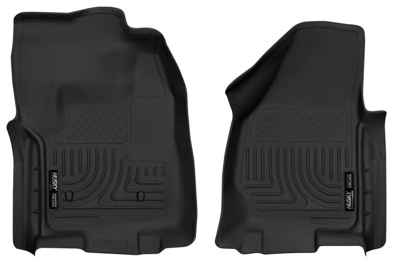 Husky Liners Xac Black Front Floor Mats For 2012–2016 Ford F-250/F-350 Standard Cab – No Transfer Case Shifter 1