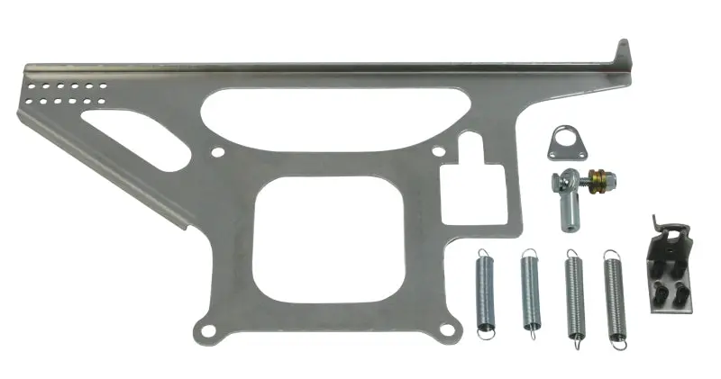 Moroso 4150-Style Four-Barrel Carburetor Throttle Cable Mounting Kit With Return Spring 1