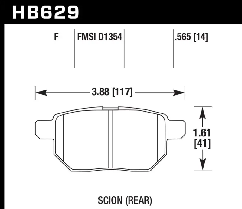 Hawk Hps 5.0 Rear Brake Pads – High-Performance Street Compound For 2008–2015 Scion Xb 1