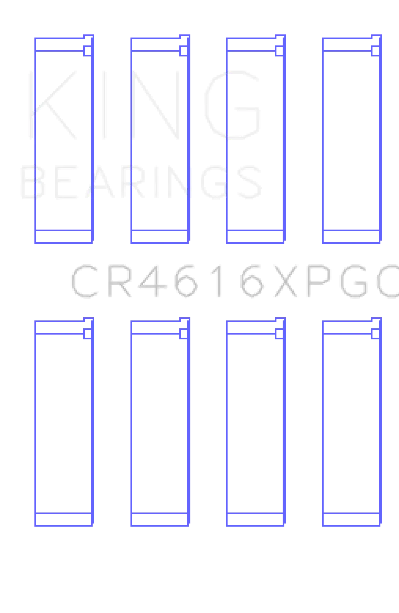 King Tri-Metal Connecting Rod Bearing Set — Oversized By 0.025", Designed For Subaru Fa20 And Toyota 4U-Gse Engines 1
