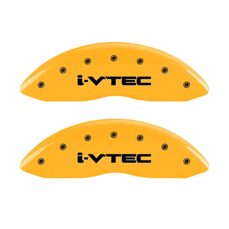 Mgp Engraved 4-Piston Caliper Covers – Yellow I-Vtec Finish For 2017 Acura Ilx 1