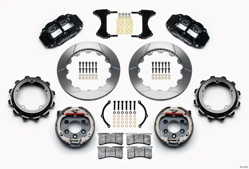 Wilwood Narrow Superlite 4R Rear Parking Brake Kit – 12.88" Rotor, Compatible With Strange Engineering Floater Hubs (3.49" Offset) 1