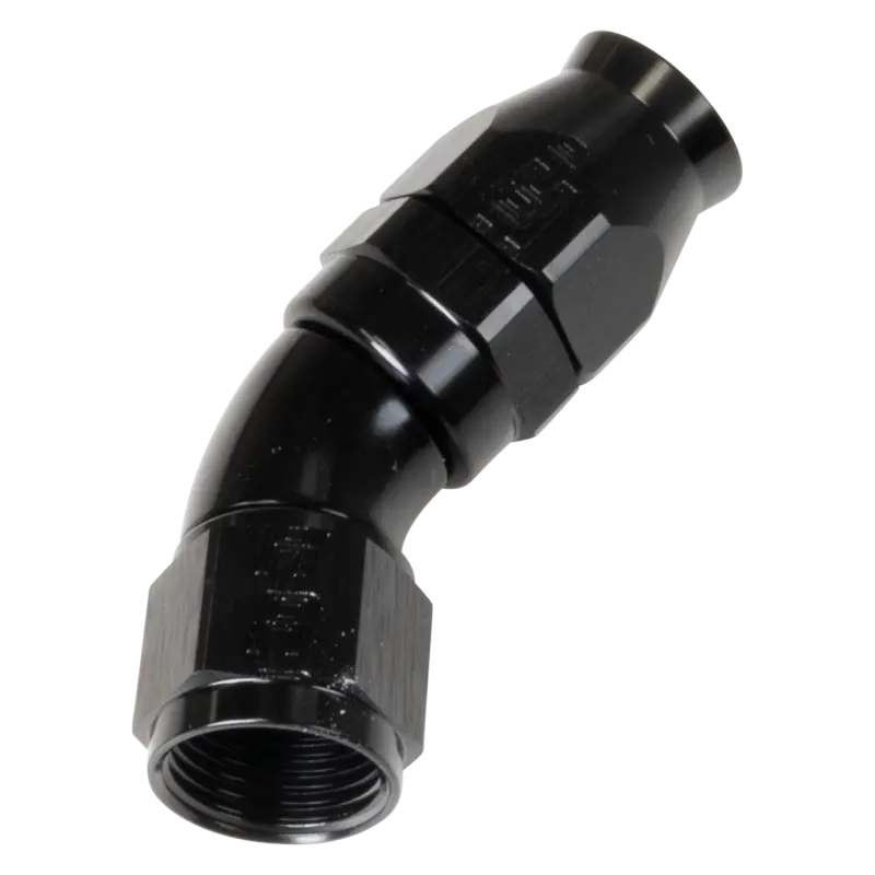Russell Pro Ptfe Hose End – Black Anodized, -45 Degree Flare, -10 An Size, High-Pressure Fluid Transfer 1