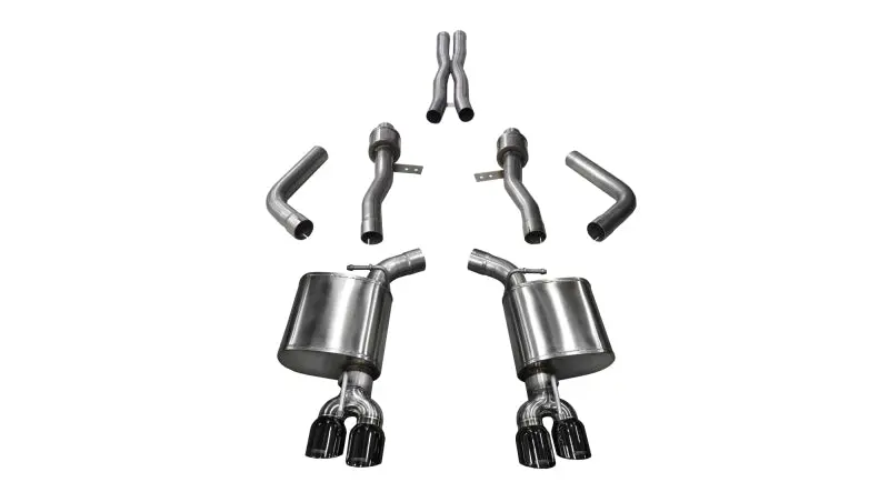 Corsa Dual Rear Exit Sport Exhaust System For 2015–2017 Dodge Challenger Hellcat – Includes 3.5" Black Tips 2
