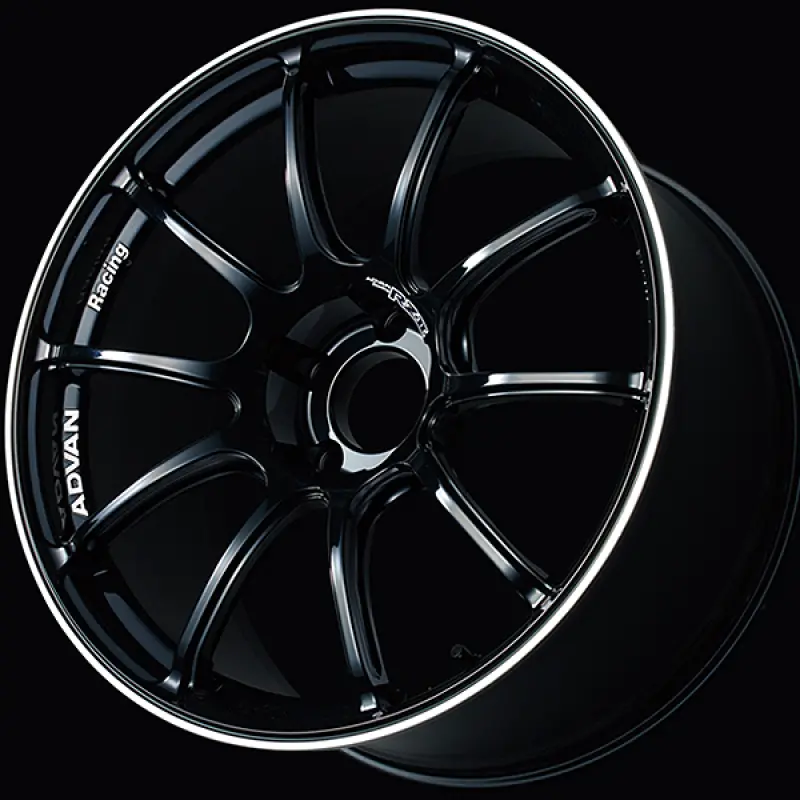 Advan Rz-Ii Racing Wheel: 18X7.0", +42 Offset, 4X100 Pcd, 63Mm Bore – Gloss Black With Accent Ring 1