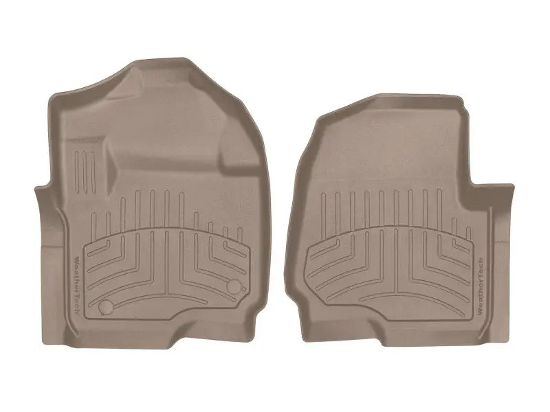 Weathertech Front Floorliner Hp – Tan, Tailored For 2018+ Volkswagen Atlas With 2Nd-Row Bucket Seats 1